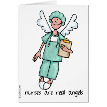 les infirmières sont de vrais anges carte de vœux