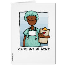 les infirmières sont tout le coeur carte de vœux