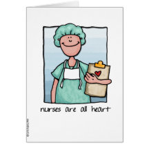 les infirmières sont tout le coeur carte de vœux