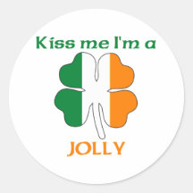 Les Irlandais personnalisés m'embrassent que je su Autocollant Rond