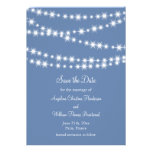 Les lumières bleu-clair de scintillement font gagn invitations personnalisables