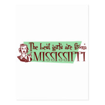 Les meilleures filles sont le Mississippi Carte Postale