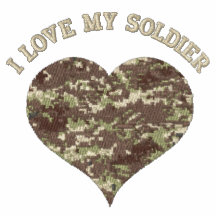Les militaires camouflent le coeur "j'armée aime q polo brodé