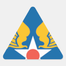 Les militaires de corps d'air symbolisent stickers en triangle