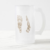 Les os du pied humain tasse à café