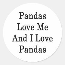 Les pandas m'aiment et j'aime des pandas adhésifs