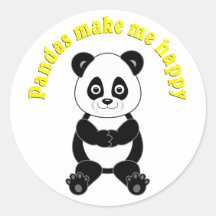 Les pandas me rendent heureux autocollant