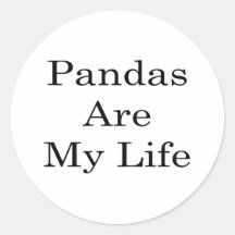 Les pandas sont ma vie autocollants