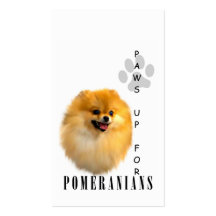 Les pattes de Pomeranian lèvent des cartes de visi Cartes De Visite Personnelles