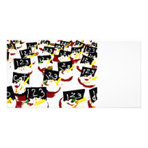 Les petits gâteaux instruisent l'arrière - plan cl cartes avec photo