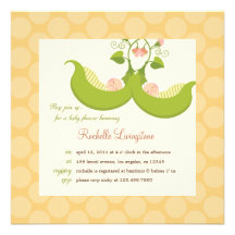 Les pois dans une cosse jumelle l'invitation de ba