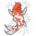 Les poissons effarouchés tatouent le T-shirt vinta