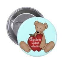 Les professeurs d'ours ont des T-shirts et des cad Badge Avec Épingle