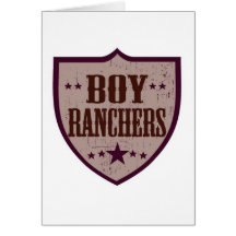 Les propriétaires d'un ranch de garçon carte de vœux