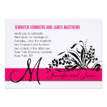 Les remous épousant le monogramme d'invitations ap