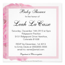 Les roses roses formels c'est un baby shower de fi invitations personnalisées