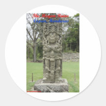 Les ruines maya - Copan, Honduras Adhésif Rond