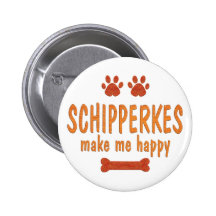 Les Schipperkes me rendent heureux Pin's Avec Agrafe