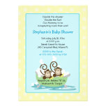 Les singes idiots dans le baquet jumelle le baby s invitations