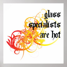 Les spécialistes de verre sont chauds affiche