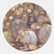 Les trolls et le plus jeune Tomte Autocollant