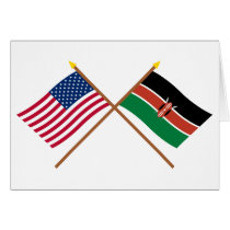 Les USA et drapeaux croisés par Kenya