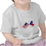 Les USA et drapeaux croisés par Texas T-shirt