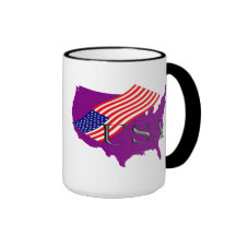 Les USA lilas+Étoiles+ Bande Mugs