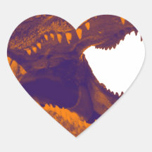 LES VOIES D'ALLIGATOR AUTOCOLLANT EN CŒUR