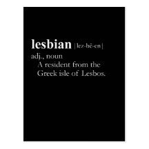 LESBIENNE (définition) Cartes Postales
