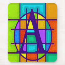 Lettre abstraite A de monogramme Tapis De Souris