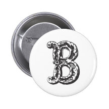 Lettre B de monogramme dans le noir Badge