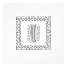 Lettre celtique I de monogramme de faire-part de m