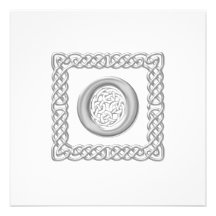 Lettre celtique O de monogramme de faire-part de m