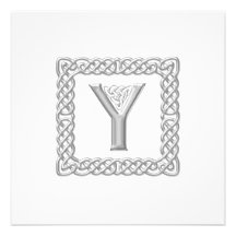 Lettre celtique Y de monogramme de faire-part de m