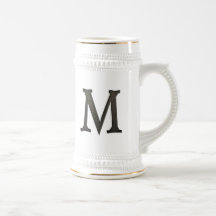 Lettre concrète M de monogramme Mug