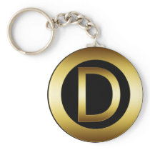 LETTRE D DE MONOGRAMME D'OR
