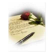 lettre d'amour - entièrement personnalisable avec  carte postale