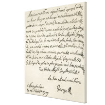 Lettre de George I à Charles VI Impression Sur Toile