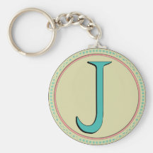LETTRE DE MONOGRAMME DE J PORTE-CLEFS