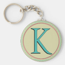 LETTRE DE MONOGRAMME DE K PORTE-CLÉ