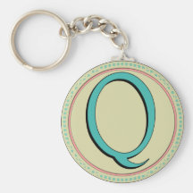 LETTRE DE MONOGRAMME DE Q PORTE-CLÉS