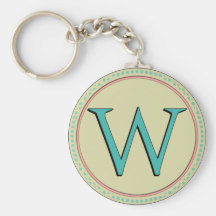 LETTRE DE MONOGRAMME DE W PORTE-CLEFS