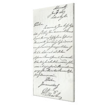 Lettre de William IV à Madame Nelson Toiles Tendues