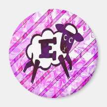 Lettre E de monogramme de moutons Aimant Pour Réfrigérateur