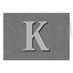 Lettre K de monogramme Cartes De Vœux