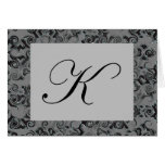 Lettre K de monogramme Cartes De Vœux