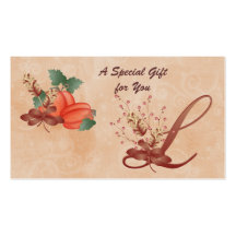 Lettre L chèque-cadeau de monogramme de thanksgivi Modèle De Carte De Visite