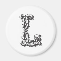 Lettre L de monogramme Magnets Pour Réfrigérateur