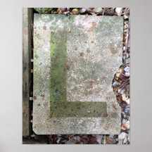 Lettre L photographie d'alphabet : Affiche